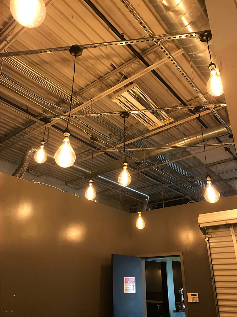 Commercial lighting installed