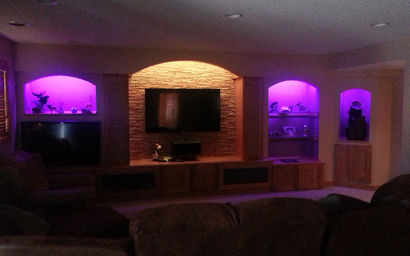 Living room inset lighting
