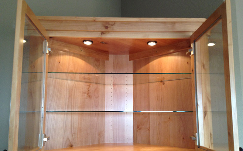 Lighting in enclosed cabinet