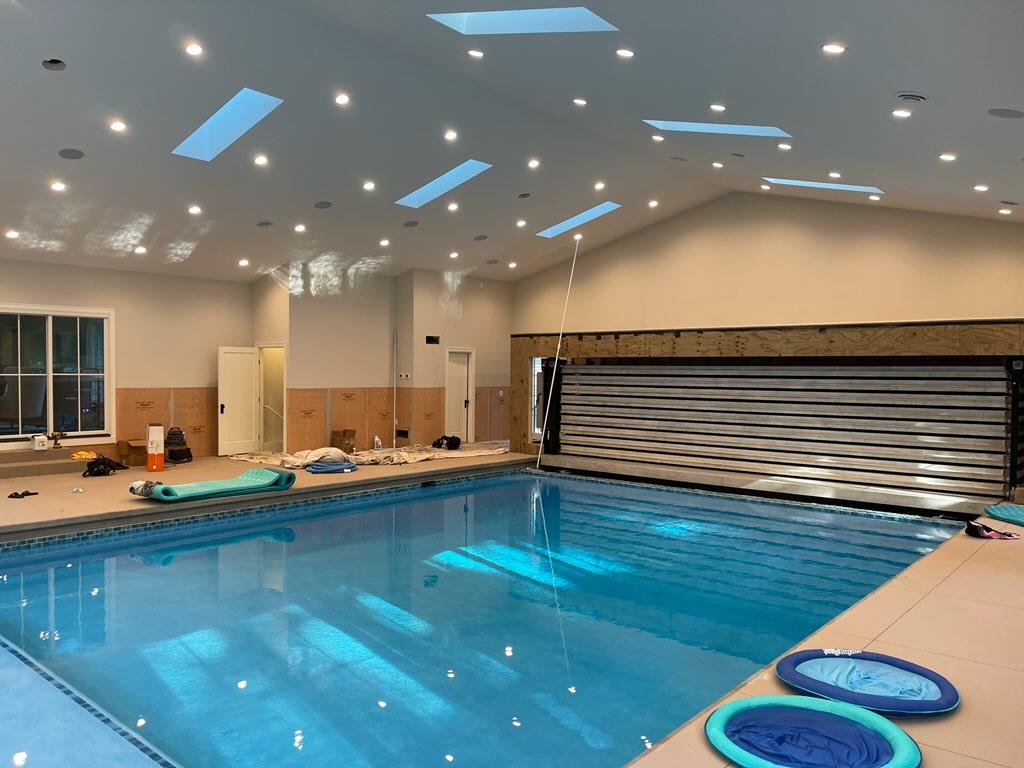 Interior swimming pool lighting